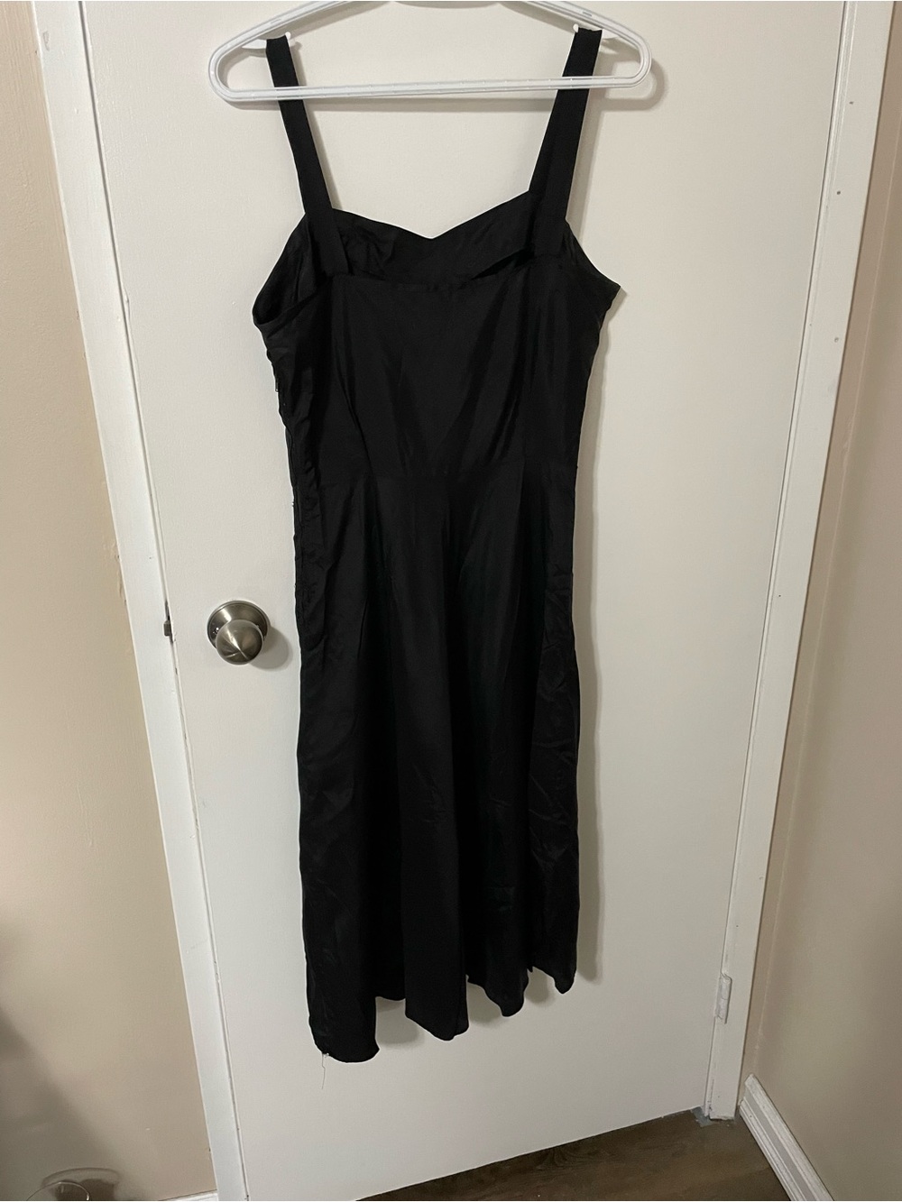 Vintage Black Midi Dress with Cream Floral Appliqués 2 Pieces Size Small - Picture 14 of 14